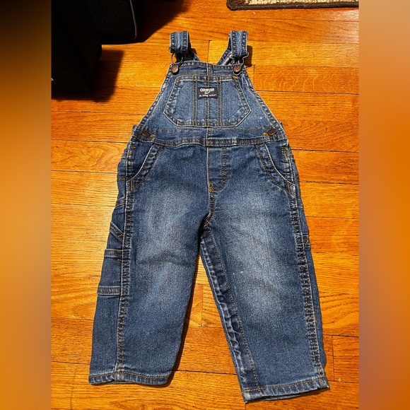 OshKosh B'gosh Blue Denim Overalls for Kids - Picture 1 of 8